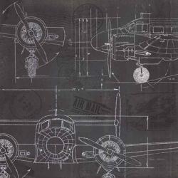 Plane Blueprint III | Obraz na stenu