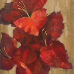 Vivid Red Gladiola on Gold Crop | Obraz na stenu