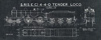 Train Blueprint II Black | Obraz na stenu