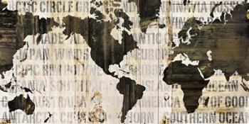 Crate World Map Neutral | Obraz na stenu