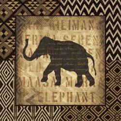 African Wild Elephant Border | Obraz na stenu