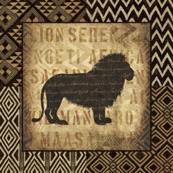 African Wild Lion Border | Obraz na stenu