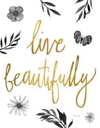 Live Beautifully BW | Obraz na stenu