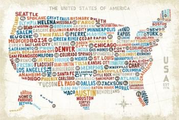 US City Map | Obraz na stenu