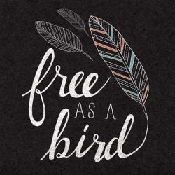 Free as a Bird Black | Obraz na stenu