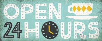 Retro Diner Open 24 Hours Panel | Obraz na stenu
