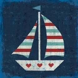 Nautical Love Sail Boat | Obraz na stenu