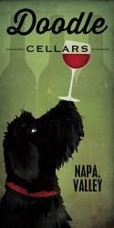 Doodle Wine II Black Dog | Obraz na stenu