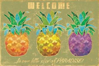 Island Time Pineapples Welcome | Obraz na stenu