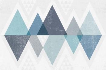 Mod Triangles II Blue | Obraz na stenu