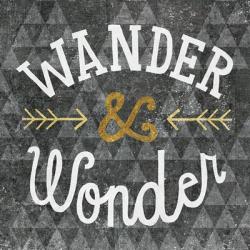 Mod Triangles Wander and Wonder Gold | Obraz na stenu