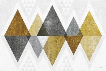 Mod Triangles II Gold | Obraz na stenu