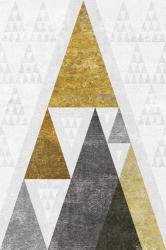 Mod Triangles III Gold | Obraz na stenu