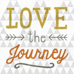 Mod Triangles Love the Journey Retro | Obraz na stenu
