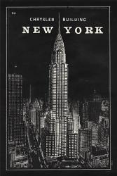 Blueprint Map New York Chrysler Building Black | Obraz na stenu