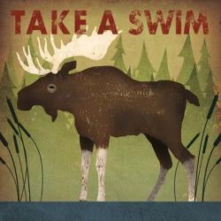 Take a Swim Moose | Obraz na stenu