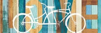 Beachscape Tandem Bicycle Love | Obraz na stenu