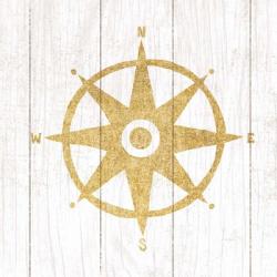 Beachscape IV Compass Gold Neutral | Obraz na stenu