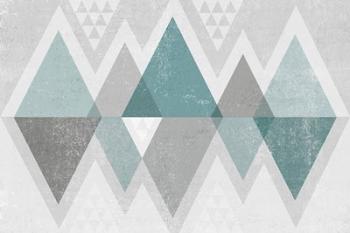 Mod Triangles II Grey | Obraz na stenu
