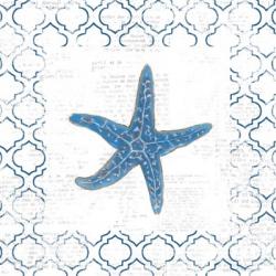 Navy Starfish on Newsprint | Obraz na stenu