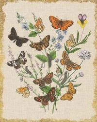 Butterfly Bouquet I Linen | Obraz na stenu
