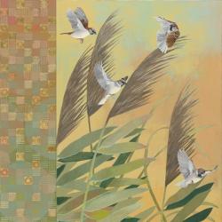 Sparrows and Phragmates August Evening | Obraz na stenu