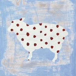 Modern Americana Farm II on Blue | Obraz na stenu