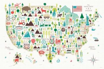 Illustrated USA | Obraz na stenu