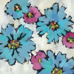 Graphic Pink and Blue Floral III | Obraz na stenu