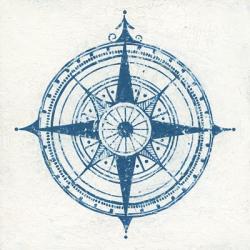 Indigo Gild Compass Rose II | Obraz na stenu