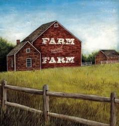 Weathered Barns Red with Words | Obraz na stenu