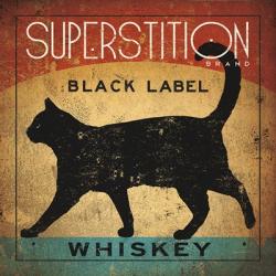 Superstition Black Label Whiskey Cat | Obraz na stenu
