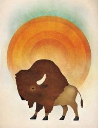 Blazing Sun Bison | Obraz na stenu
