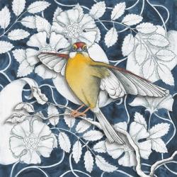 Arts and Crafts Bird IV Indigo | Obraz na stenu