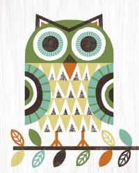 Folk Lodge Owl Earth | Obraz na stenu