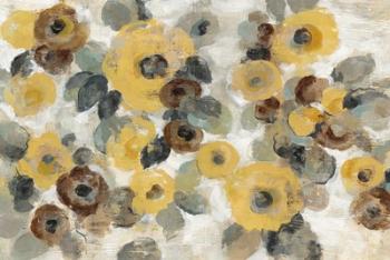 Neutral Floral Beige I Yellow Flowers | Obraz na stenu