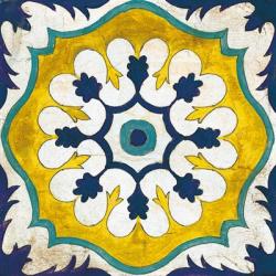 Andalucia Tiles C Blue and Yellow | Obraz na stenu