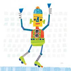 Robot Party I on Squares | Obraz na stenu
