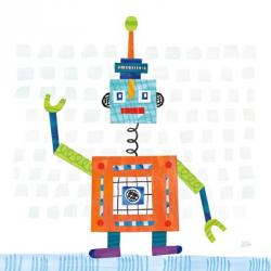 Robot Party III on Squares | Obraz na stenu