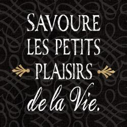 Inspirational Collage II French on Black | Obraz na stenu
