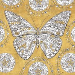 Color my World Butterfly I Gold | Obraz na stenu