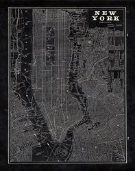 Blueprint Map New York | Obraz na stenu