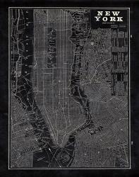 Blueprint Map New York | Obraz na stenu