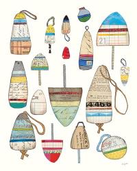 Lobster Buoys on White | Obraz na stenu