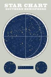 Southern Star Chart Blue Gray | Obraz na stenu