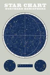 Northern Star Chart Blue Gray | Obraz na stenu