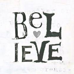 Believe Gray Hearts | Obraz na stenu