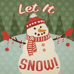 Retro Christmas VII Let It Snow | Obraz na stenu