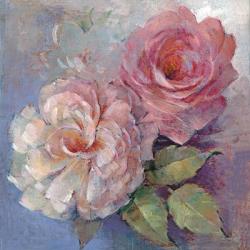 Roses on Blue I Crop | Obraz na stenu