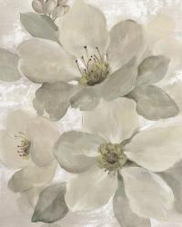 White on White Floral I Crop Neutral | Obraz na stenu